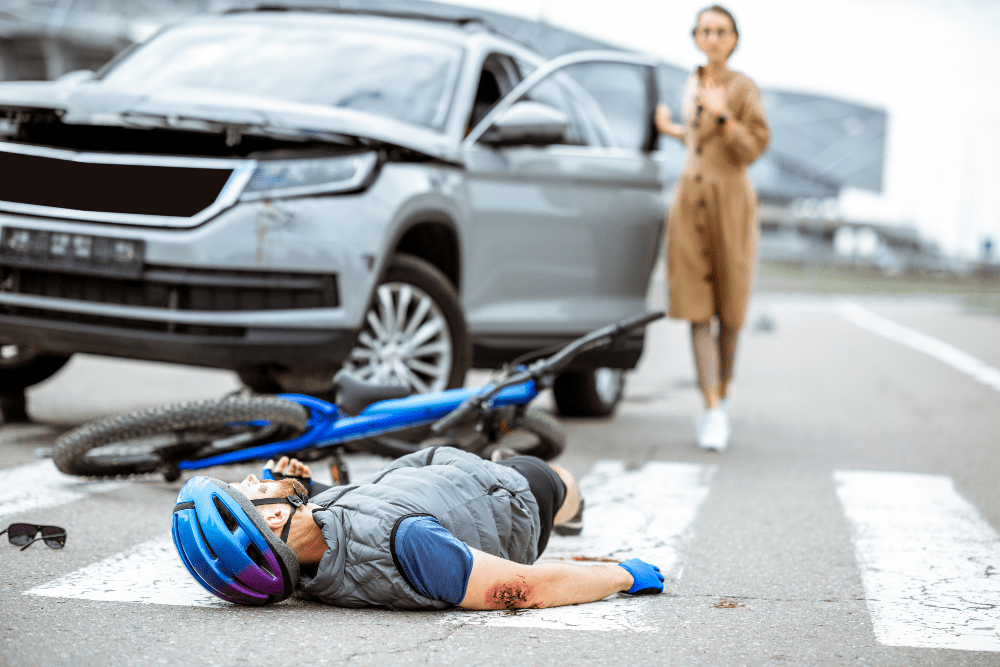 Road accident with injured
