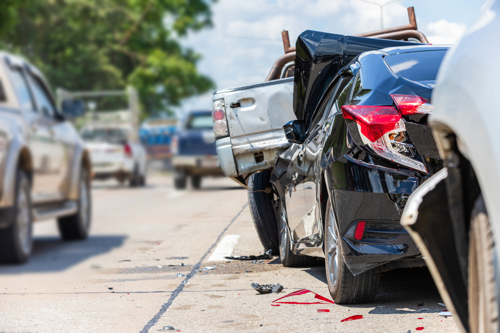 Modern-car-accident-involving-many-cars-on-the-road