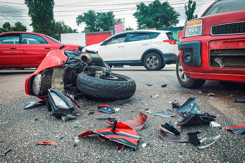 Motorcycle-accident-and-car-crash