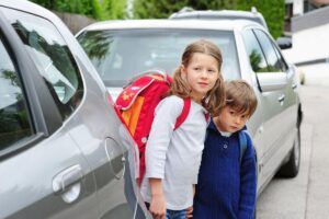 Kids going to school